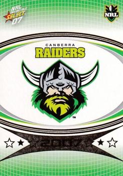 2007 Select NRL Invincible #028 Canberra Raiders Logo Front